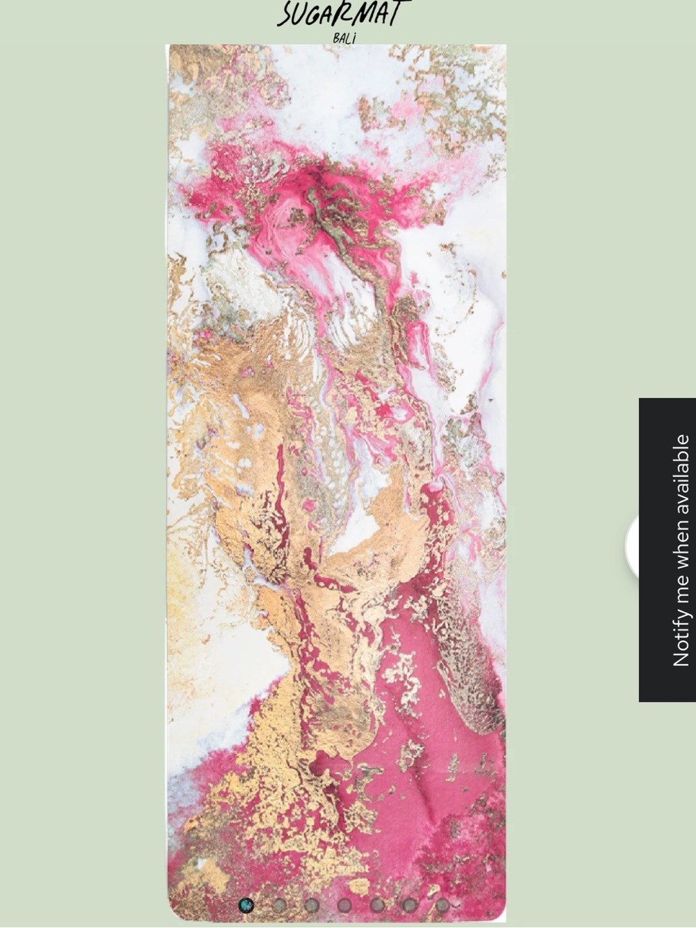 Pink & Gold PU Yoga Mat